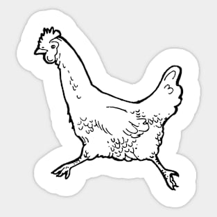 Running Chicken Sticker